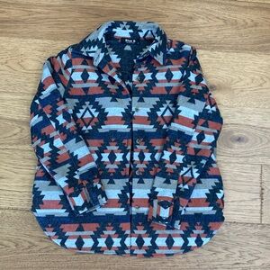 Blue B Aztec Button Up Shacket